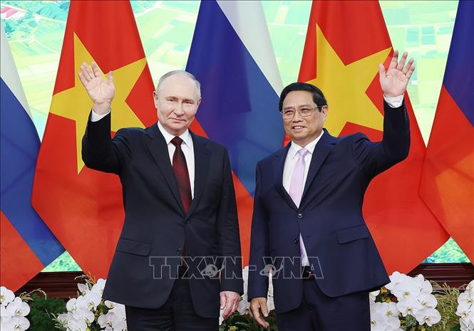 Thủ tướng Phạm Minh Chính hội kiến Tổng thống Liên bang Nga Vladimir Putin. Ảnh: Dương Giang/TTXVN Thủ tướng Phạm Minh Chính hội kiến Tổng thống Liên bang Nga Vladimir Putin. Ảnh: Dương Giang/TTXVN