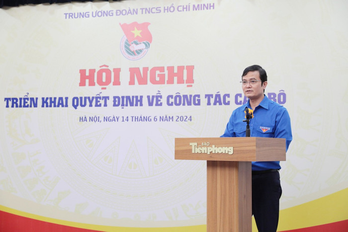 Bí thư thứ nhất Trung ương Đoàn Bùi Quang Huy phát biểu tại buổi lễ. Ảnh: Hồng Vĩnh. Bí thư thứ nhất Trung ương Đoàn Bùi Quang Huy phát biểu tại buổi lễ. Ảnh: Hồng Vĩnh.