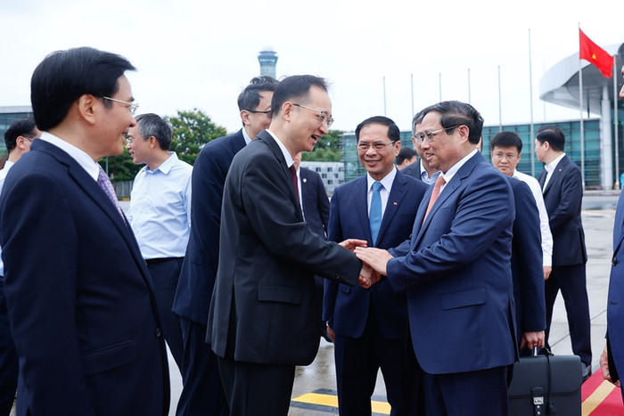 Thủ tướng Phạm Minh Chính lên đường dự Hội nghị của Diễn đàn Kinh tế thế giới và làm việc tại Trung Quốc từ ngày 24 - 27/6/2024. Ảnh: VGP/Nhật Bắc Thủ tướng Phạm Minh Chính lên đường dự Hội nghị của Diễn đàn Kinh tế thế giới và làm việc tại Trung Quốc từ ngày 24 - 27/6/2024. Ảnh: VGP/Nhật Bắc