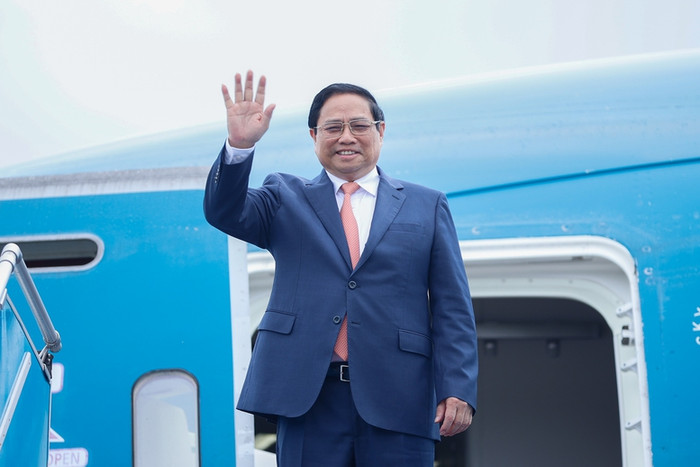 Thủ tướng Phạm Minh Chính lên đường dự Hội nghị của Diễn đàn Kinh tế thế giới và làm việc tại Trung Quốc. Ảnh: VGP/Nhật Bắc Thủ tướng Phạm Minh Chính lên đường dự Hội nghị của Diễn đàn Kinh tế thế giới và làm việc tại Trung Quốc. Ảnh: VGP/Nhật Bắc