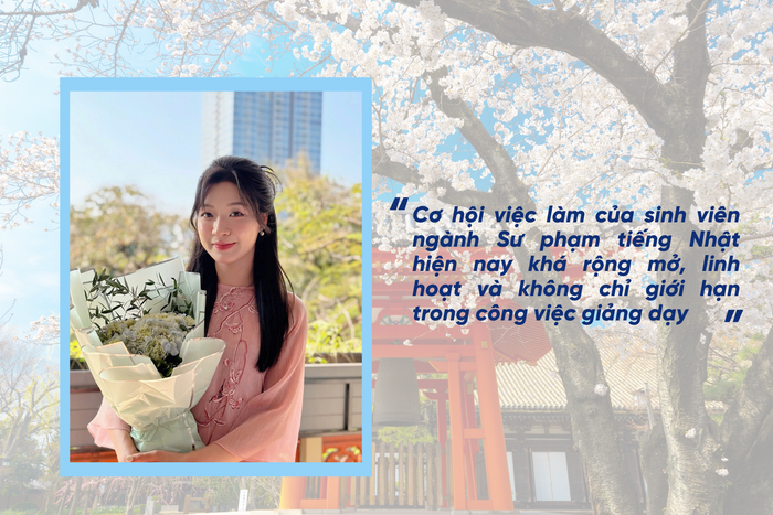 Chị Nguyễn Thị Thu Trà - cựu sinh viên ngành Sư phạm tiếng Nhật khóa QH2016, Trường Đại học Ngoại ngữ, Đại học Quốc gia Hà Nội. Ảnh: NVCC bai-dang-4.png