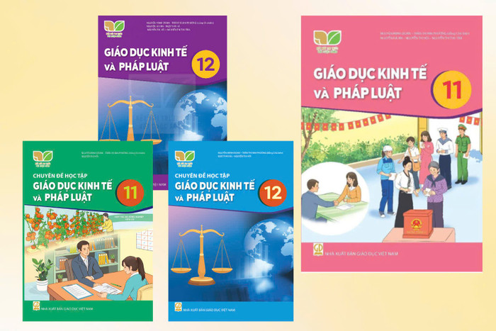 Sách giáo khoa và Chuyên đề học tập Giáo dục Kinh tế và Pháp luật do Giáo sư, Tiến sĩ Nguyễn Minh Đoan đồng chủ biên. Thiết kế: HM 0130404b601fd6418f0e.jpg
