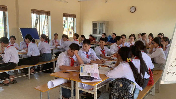 Học sinh Trường Tiểu học và Trung học cơ sở Thái Nguyên trong một tiết học. Ảnh: website nhà trường z5992512679679-8bf5c98f95ac30bf87ffd4499634a51b1.jpg