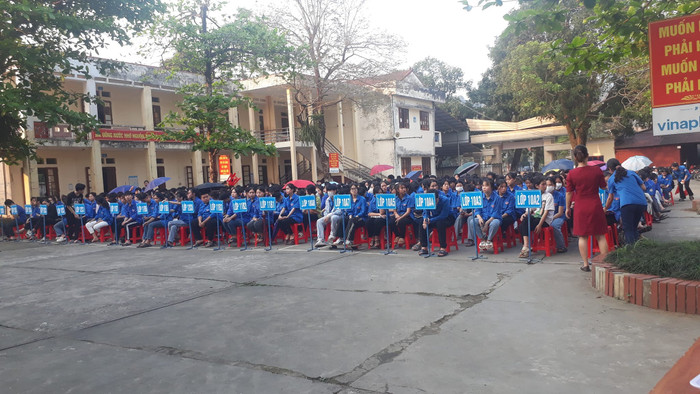 Học sinh Trường Trung học phổ thông Vị Xuyên trong một hoạt động ngoại khóa. Ảnh: Trường Trung học phổ thông Vị Xuyên. 486016550-1462702238460738-1467032102100582045-n.jpg