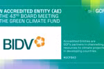BIDV trở thành tổ chức được công nhận của Quỹ Khí hậu Xanh (GCF)