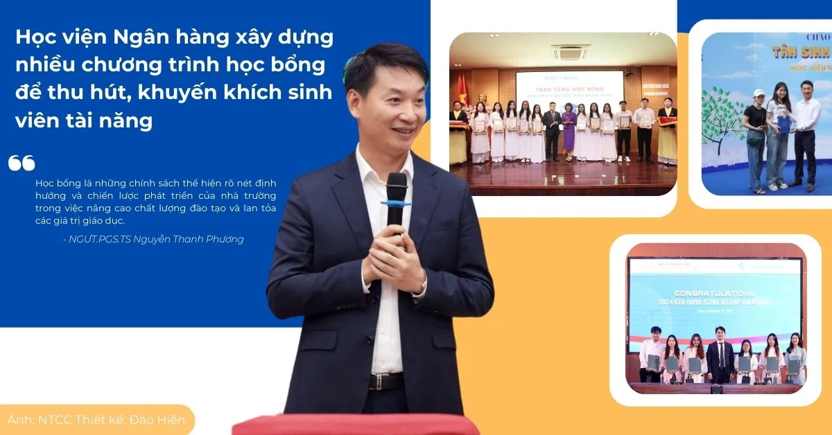 Năm 2025, Học viện Ngân hàng thu hút tài năng từ nhiều chính sách học bổng