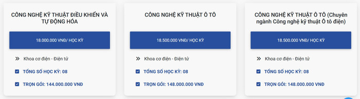 Học phí một số ngành công nghệ, kỹ thuật tại Trường Đại học Lạc Hồng. Ảnh: chụp màn hình. hoc-phi-dh-lac-hong.jpg
