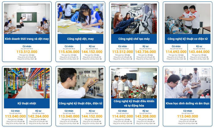 Học phí một số ngành về công nghệ, kỹ thuật của Trường Đại học Công thương Thành phố Hồ Chí Minh năm học 2025-2026. Ảnh: website nhà trường. hoc-phi-truong-dai-hoc-cong-thuong-hcm.jpg