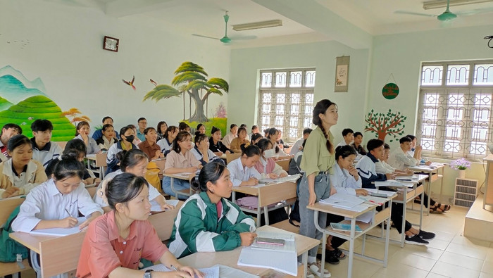 Học sinh Trường Trung học phổ thông Mường Kim (huyện Than Uyên, tỉnh Lai Châu) trong một buổi học. Ảnh: website nhà trường. hoc-sinh1.jpg