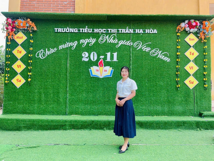 Cô Trần Thị Bích Hạnh – Hiệu trưởng Trường Tiểu học thị trấn Hạ Hoà (huyện Hạ Hòa, tỉnh Phú Thọ). Ảnh: NVCC. a51ef967e2d0578e0ec1.jpg