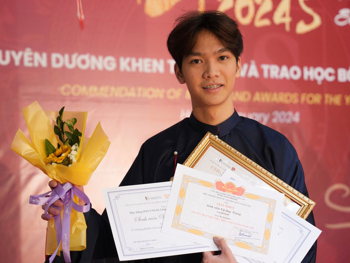 Vũ Duy Trung (sinh năm 2002) xuất sắc giành học bổng toàn phần tại hai trường đại học tại Đài Loan (Trung Quốc). Ảnh: NVCC. 1-hoc-bong-chap-canh-uoc-mo-cong-nghe-hti-vnu-cung-cac-giai-thuong-khac.jpg