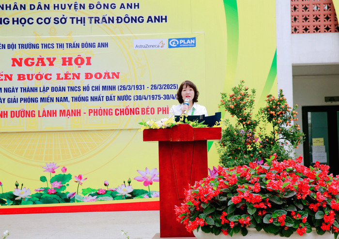 Cô Nguyễn Thị Bích Vân – Hiệu trưởng Trường Trung học cơ sở Thị trấn Đông Anh (huyện Đông Anh, Hà Nội). Ảnh: NVCC. co-van.jpg