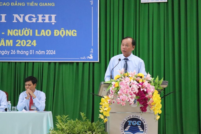 Thạc sĩ Nguyễn Quang Khải - Hiệu trưởng Trường Cao đẳng Tiền Giang (tỉnh Tiền Giang). Ảnh: website nhà trường. thay-khai.jpg