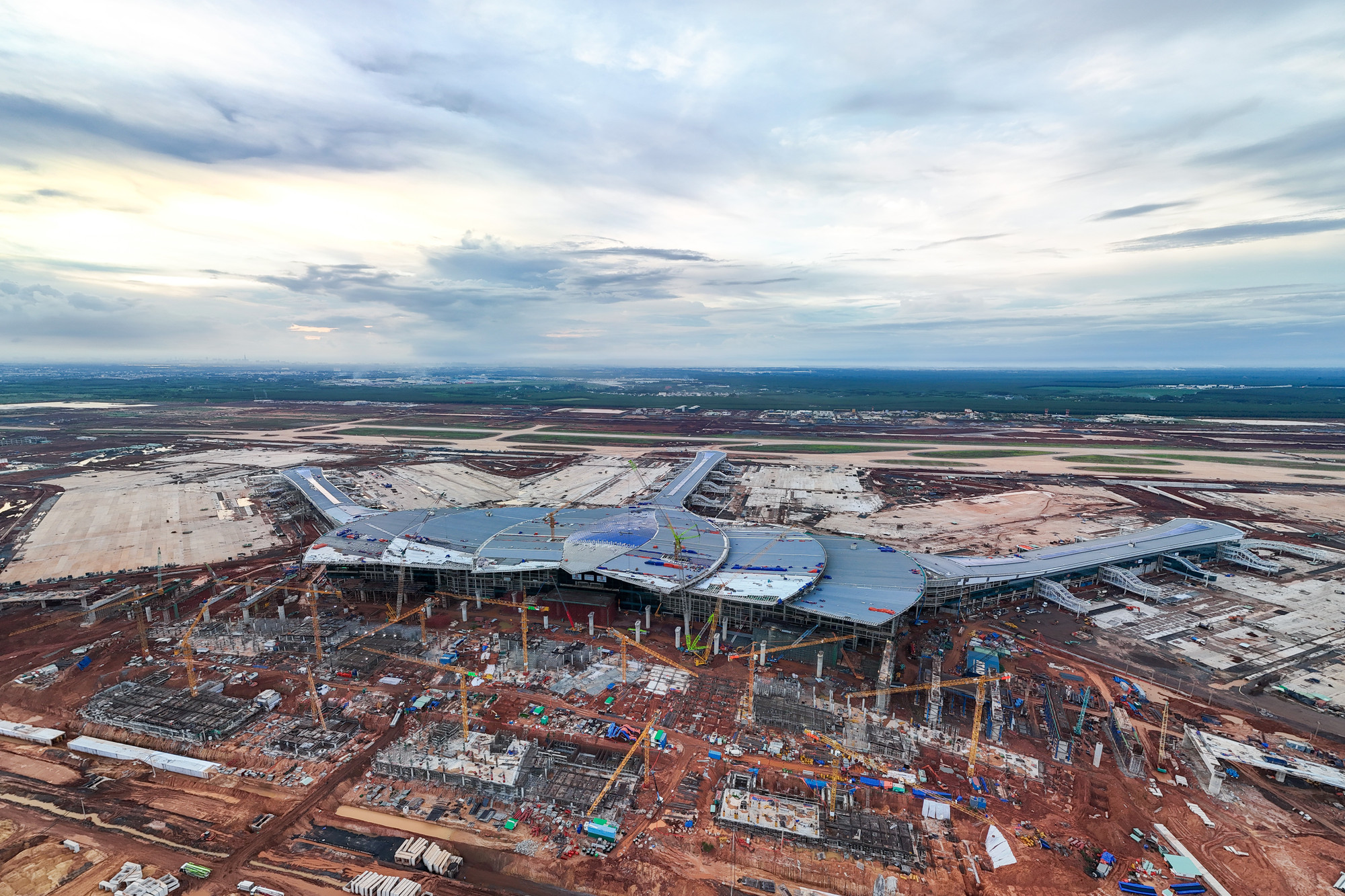 Diện mạo dần thành hình của sân bay Long Thành.