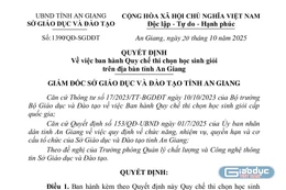 Sở Giáo dục và Đào tạo tỉnh An Giang hướng dẫn tổ chức kỳ thi học sinh giỏi cấp THCS