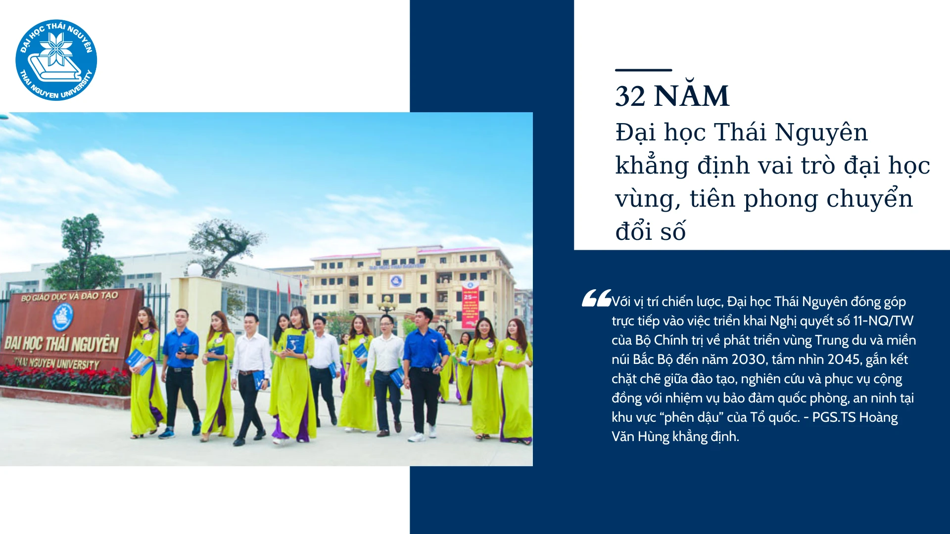 Đại học Thái Nguyên: Dấu ấn 32 năm, khẳng định vai trò đại học vùng, tiên phong chuyển đổi số