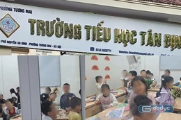 Một lớp học tại Trường Tiểu học Tân Định ((phường Tương Mai, Hà Nội). Ảnh: K.H.