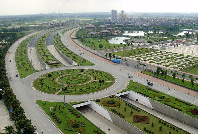 Trong thời gian diễn ra IPU 132, cấm mọi phương tiện hoạt động trên Đại lộ Thăng Long. ảnh: antt.