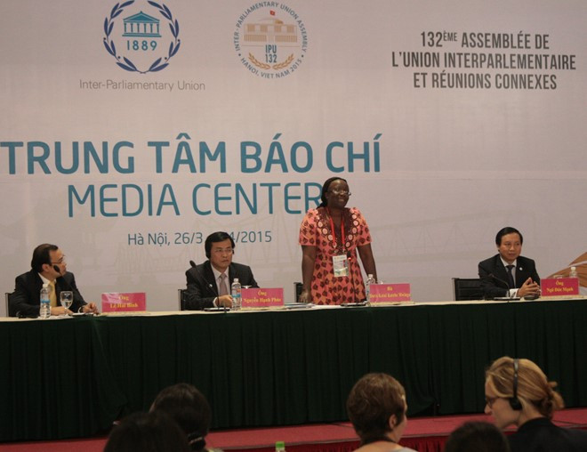 Họp báo về Hội nghị hiệp hội các tổng thứ ký nghị viện (ASGP). Ảnh: Xuân Hải