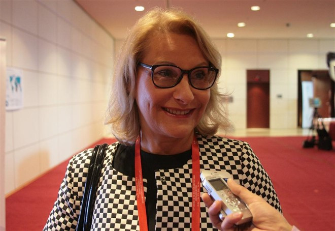 Bà Jessi Lintl (Đoàn Nghị viện Áo). ảnh: Xuân Hải.