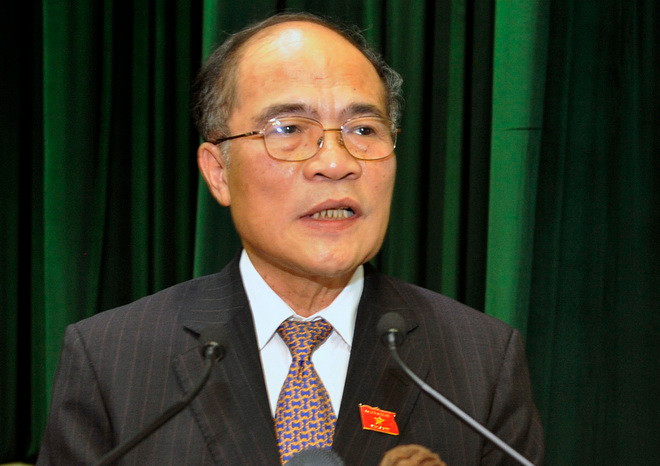 Chủ tịch Quốc hội Nguyễn Sinh Hùng.