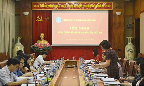 Hội nghị ban chấp hành đảng lần thứ 10 Đảng bộ cơ quan Bảo hiểm xã hội Việt Nam. ảnh: TrD. Hội nghị ban chấp hành đảng lần thứ 10 Đảng bộ cơ quan Bảo hiểm xã hội Việt Nam. ảnh: TrD.
