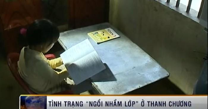 Tình trạng học sinh ngồi nhầm lớp hiện nay không hiếm ở các nhà trường (Ảnh minh họa: VTV online)