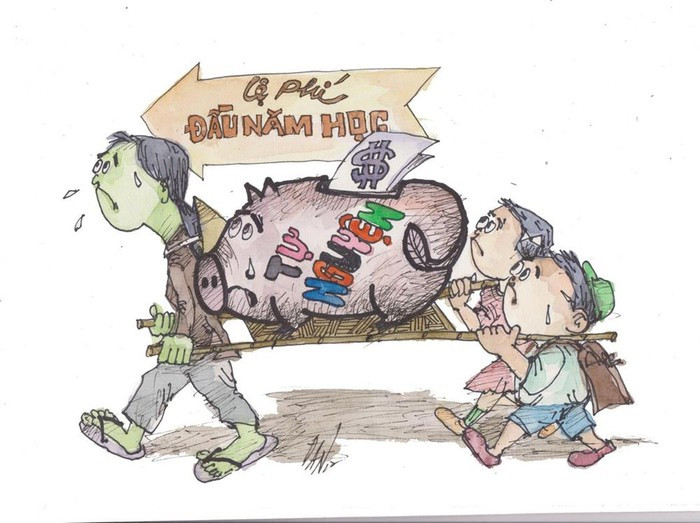 Nhiều khoản tiền &quot;tự nguyện&quot; được nhắc đến trong buổi họp phụ huynh đầu năm (Ảnh minh họa: Báo Lao động)