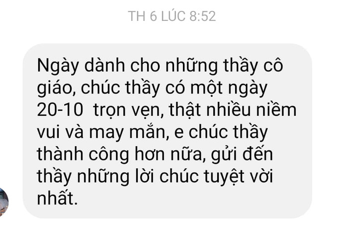 Những tin nhắn cảm động của học trò cũ Những tin nhắn cảm động của học trò cũ