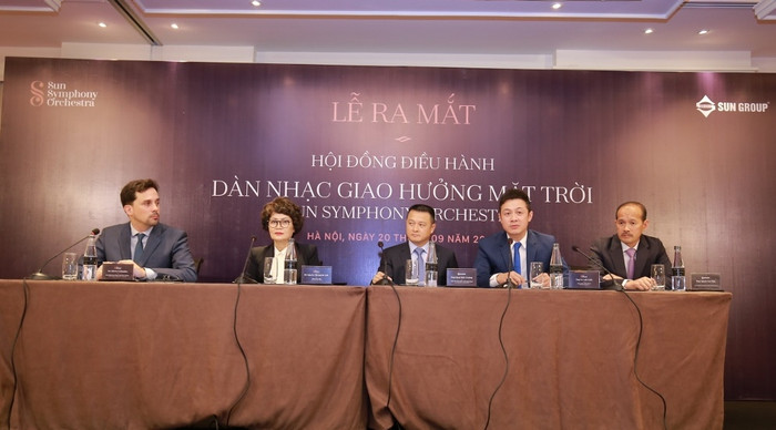 Hội đồng điều hành Sun Symphony Orchestra chính thức ra mắt. ảnh: NQ. Hội đồng điều hành Sun Symphony Orchestra chính thức ra mắt. ảnh: NQ.