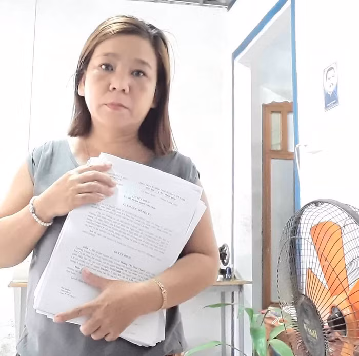 Cô Hoài Thanh trước khi tham gia dự tòa nghe tuyên án ngày 28/11/2019. Cô Hoài Thanh trước khi tham gia dự tòa nghe tuyên án ngày 28/11/2019.