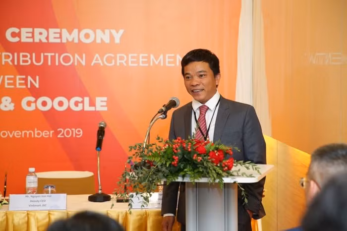 Ông Nguyễn Văn Hải – Đại diện Tập đoàn Vingroup phát biểu tại Lễ ký kết.