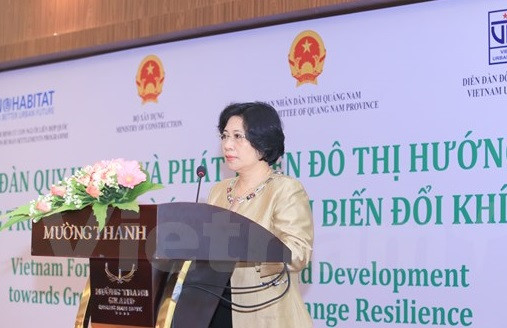 Thứ trưởng Bộ Xây dựng - bà Phan Thị Mỹ Linh. ảnh: TTXVN. Thứ trưởng Bộ Xây dựng - bà Phan Thị Mỹ Linh. ảnh: TTXVN.