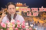 Phạm Thị Yến truyền bá mê tín dị đoan tại chùa Ba Vàng. ảnh: Báo Lao động.