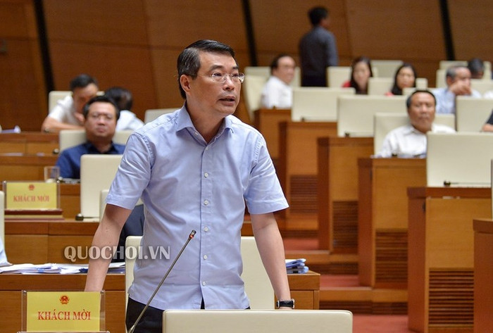 Thống đốc Lê Minh Hưng phát biểu tại Quốc hội ngày 6/6/2019. ảnh: quochoi.vn Thống đốc Lê Minh Hưng phát biểu tại Quốc hội ngày 6/6/2019. ảnh: quochoi.vn