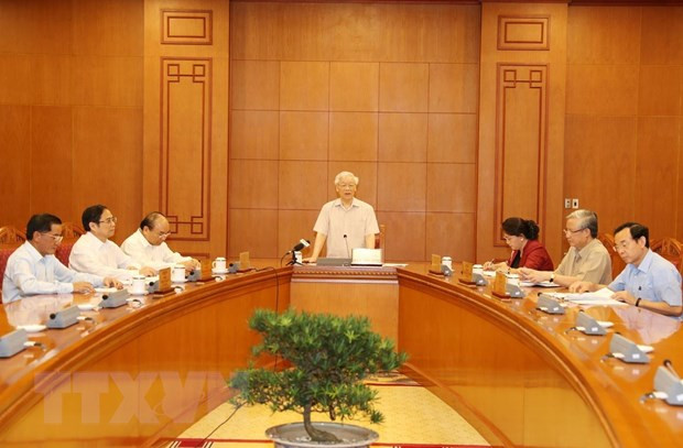 Tổng Bí thư, Chủ tịch nước Nguyễn Phú Trọng, Trưởng Tiểu ban Nhân sự Đại hội XIII của Đảng phát biểu. (Ảnh: Trí Dũng/TTXVN) Tổng Bí thư, Chủ tịch nước Nguyễn Phú Trọng, Trưởng Tiểu ban Nhân sự Đại hội XIII của Đảng phát biểu. (Ảnh: Trí Dũng/TTXVN)