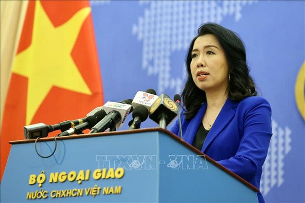 Người phát ngôn Bộ Ngoại giao bà Lê Thị Thu Hằng (Ảnh minh họa: TTXVN). Người phát ngôn Bộ Ngoại giao bà Lê Thị Thu Hằng (Ảnh minh họa: TTXVN).