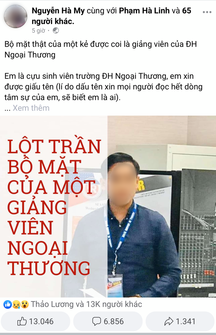 Thông tin đăng tải trên mạng xã hội nhận được sự quan tâm của dư luận. Ảnh chụp màn hình