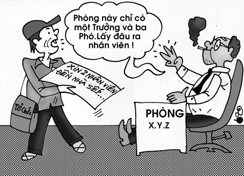 Hình minh họa về việc bố trí cán bộ không phù hợp, chỉ có lãnh đạo, không có nhân viên ở một số cơ quan. Hình petrotimes.vn Hình minh họa về việc bố trí cán bộ không phù hợp, chỉ có lãnh đạo, không có nhân viên ở một số cơ quan. Hình petrotimes.vn