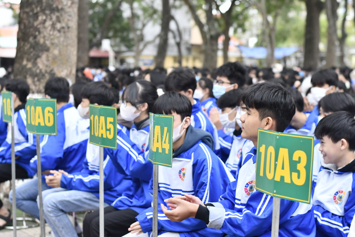 Học sinh Trường Trung học phổ thông Thuận Thành số 1 Bắc Ninh. Ảnh Ngọc Mai.