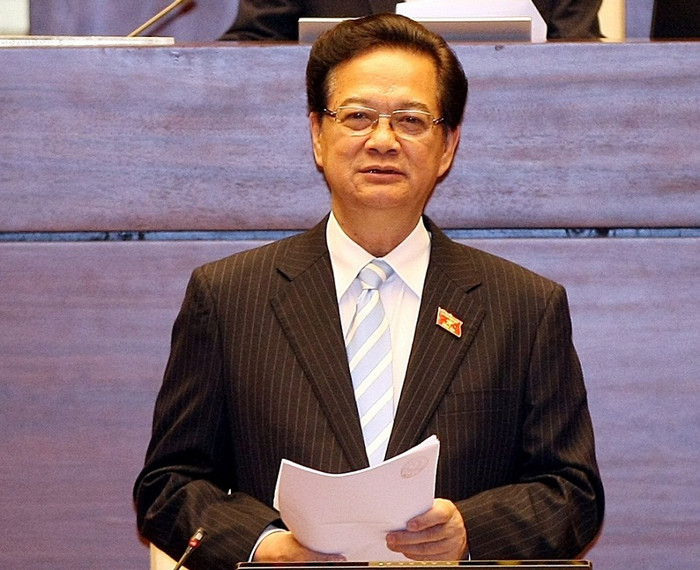 Thủ tướng Nguyễn Tấn Dũng cho biết, Việt Nam phản đối việc Trung Quốc bồi lấp xây dựng tại đảo Gạc Ma thuộc quần đảo Trường Sa của Việt Nam. Ảnh: TTBC. Thủ tướng Nguyễn Tấn Dũng cho biết, Việt Nam phản đối việc Trung Quốc bồi lấp xây dựng tại đảo Gạc Ma thuộc quần đảo Trường Sa của Việt Nam. Ảnh: TTBC.