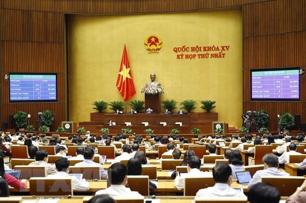 Đại biểu biểu quyết thông qua việc điều chỉnh chương trình kỳ họp. (Ảnh: Doãn Tấn/TTXVN) Đại biểu biểu quyết thông qua việc điều chỉnh chương trình kỳ họp. (Ảnh: Doãn Tấn/TTXVN)