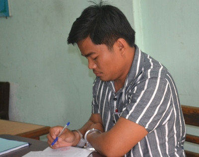 Nguyễn Ngọc Hải tại cơ quan điều tra. Ảnh Hoàng Quân Nguyễn Ngọc Hải tại cơ quan điều tra. Ảnh Hoàng Quân