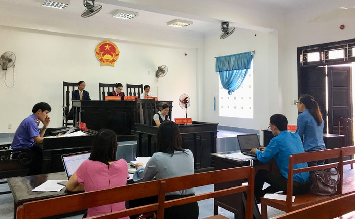 Phiên tòa công khai, khách quan đã bảo vệ quyền lợi chính đáng của người lao động. ảnh: Ngọc Yến. Phiên tòa công khai, khách quan đã bảo vệ quyền lợi chính đáng của người lao động. ảnh: Ngọc Yến.