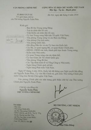 Giới thiệu chữ ký của Thủ tướng Nguyễn Xuân Phúc. Giới thiệu chữ ký của Thủ tướng Nguyễn Xuân Phúc.
