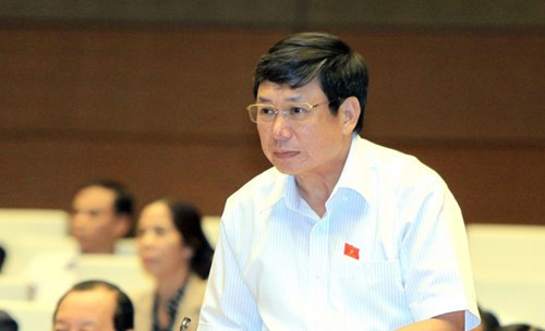 Đại biểu Lê Nam: &quot;Nhân dân chán lắm rồi các cán bộ chỉn chu và trau chuốt với những ngôn từ tăng cường, đẩy mạnh, nâng cao&quot;. ảnh: Trung tâm thông tin Quốc hội.