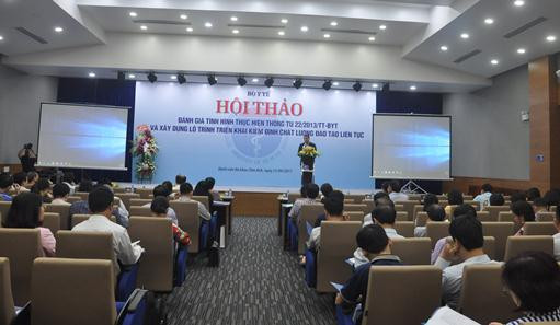 Hội thảo đánh giá tình hình thực hiện Thông tư 22/2013/TT-BYT và xây dựng lộ trình triển khai kiểm định chất lượng đào tạo liên tục.