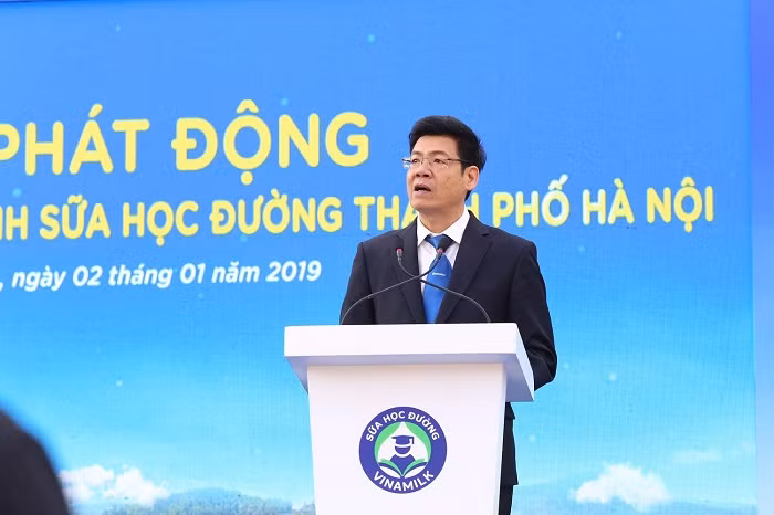 Ông Nguyễn Hồng Sinh - Giám đốc kinh doanh nội địa của Vinamilk phát biểu tại sự kiện.