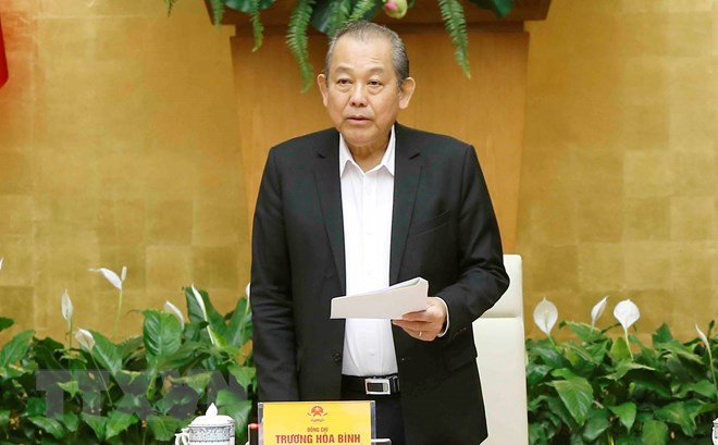 Phó Thủ tướng Thường trực Trương Hòa Bình phát biểu. (Ảnh: Doãn Tấn/TTXVN) Phó Thủ tướng Thường trực Trương Hòa Bình phát biểu. (Ảnh: Doãn Tấn/TTXVN)