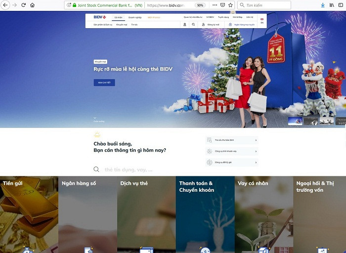 Website BIDV. Website BIDV.